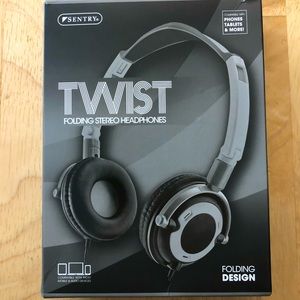 SENTRY TWIST FOLDING STEREO HEADPHONES GRAY/BLACK H0425